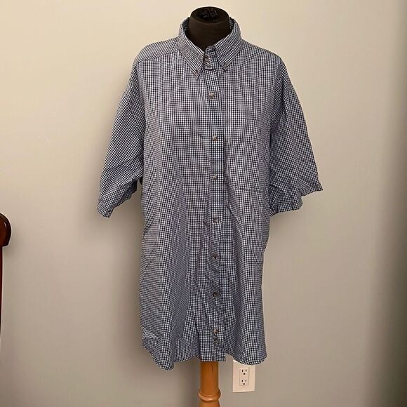 Wrangler Men's Rugged Wear - Pin Patterned Short Sleeve Button Down - Picture 1 of 8